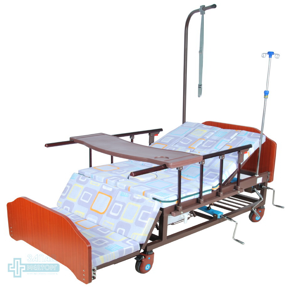 кровать медицинская механическая МК-1121 матрац кресло столик